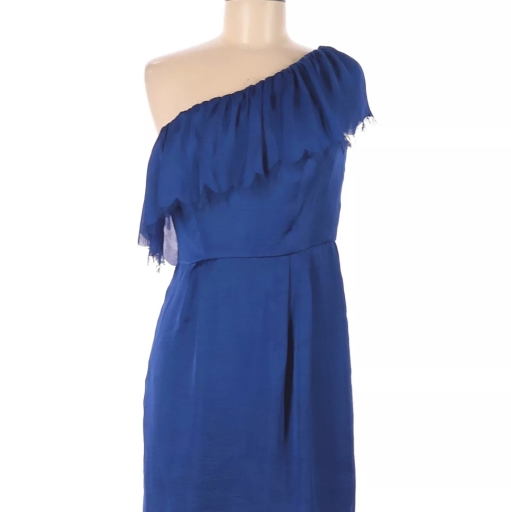 Rebecca Taylor Royal Blue One Shoulder Dress